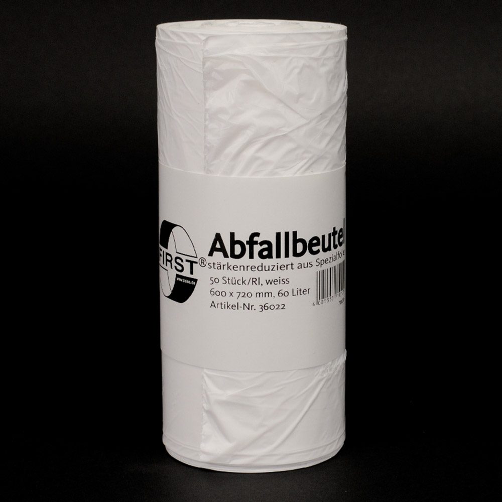 Abfallbeutel 60L 16my weiss 60x72 50St Rl
