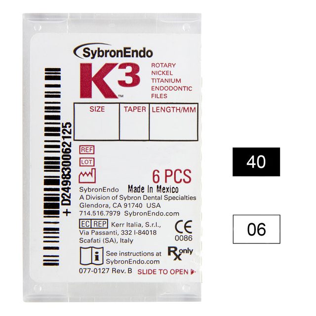 K3 NiTi-Files .06 Gr.40 21 mm, 6 Stück