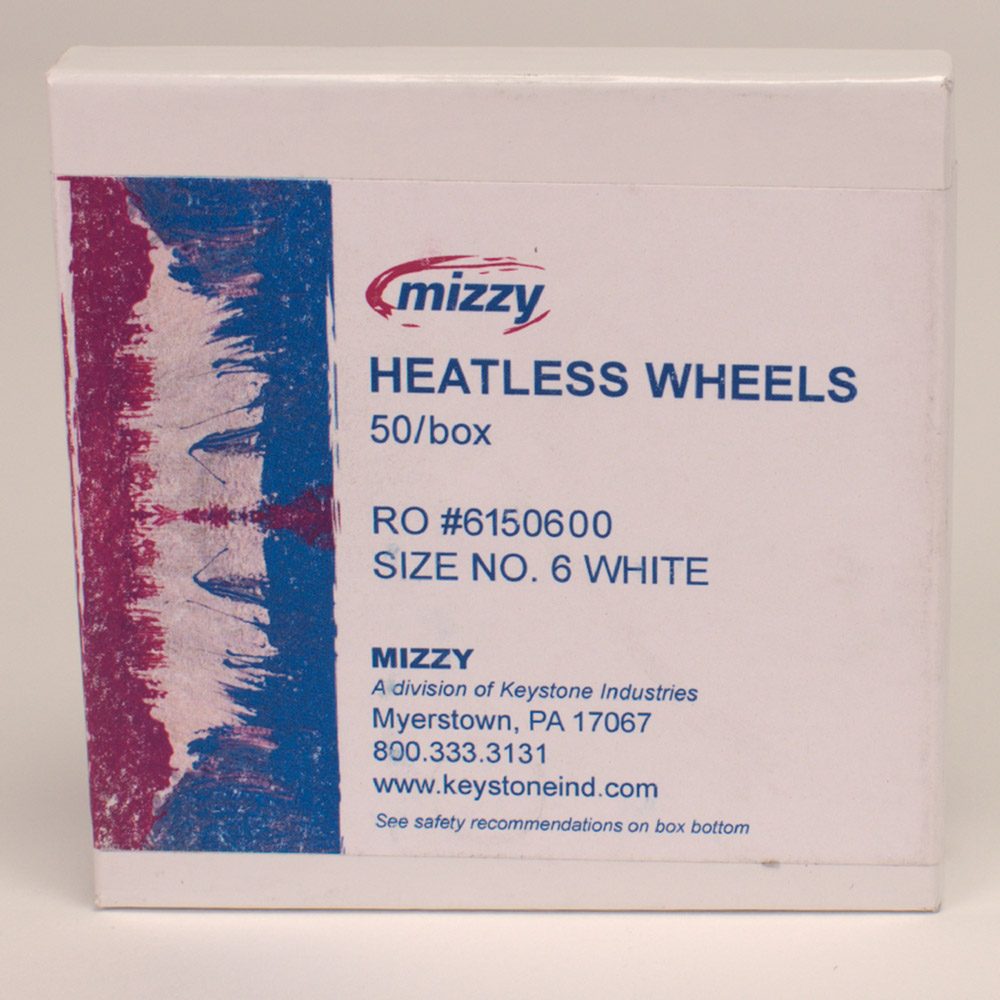 Mizzy Heatless Wheel # 6 white 3/32 50St