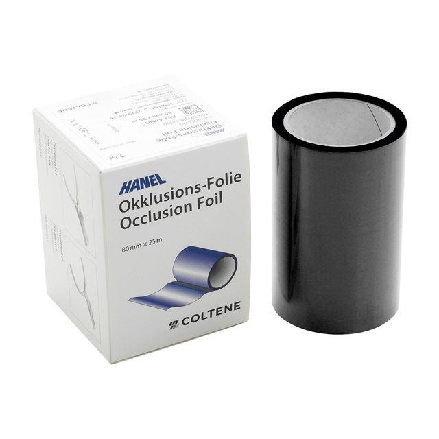 Hanel-Folie doppelseitig schwarz 80 mm 12 µ, 25 m Rolle