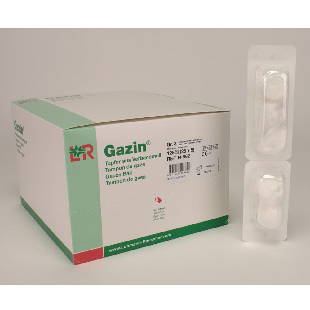 Gazin Tupfer steril Pflaume   2+3  125St