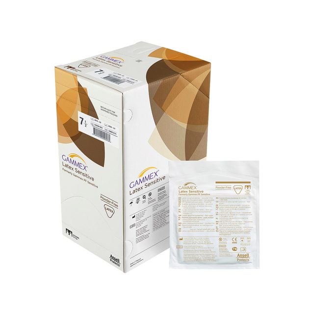 Gammex Latex Sensitiv Handschuhe steril puderfrei Gr. 7,5, 50 Paar