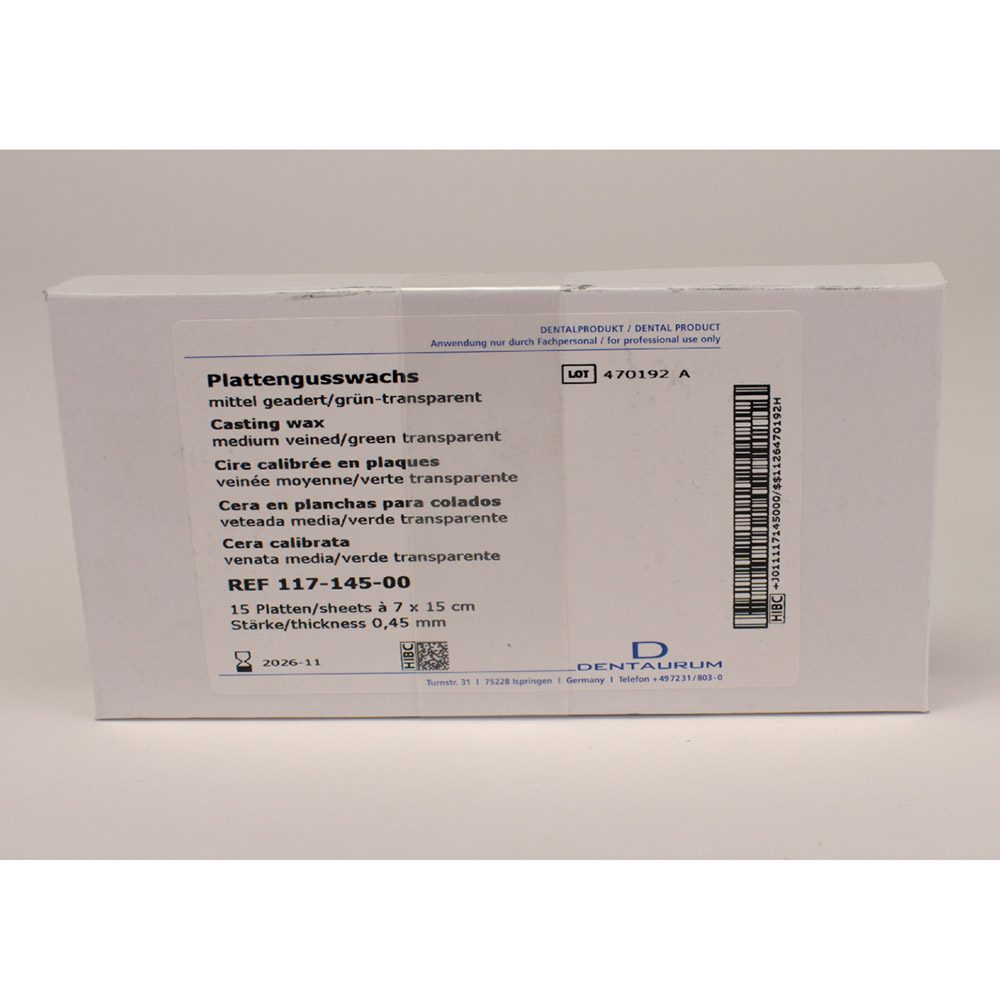 Gusswachs med. 0,45 grün Platten Pa