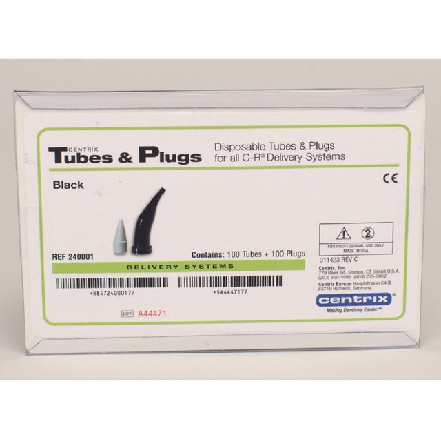 Black Tubes + Plugs 100St