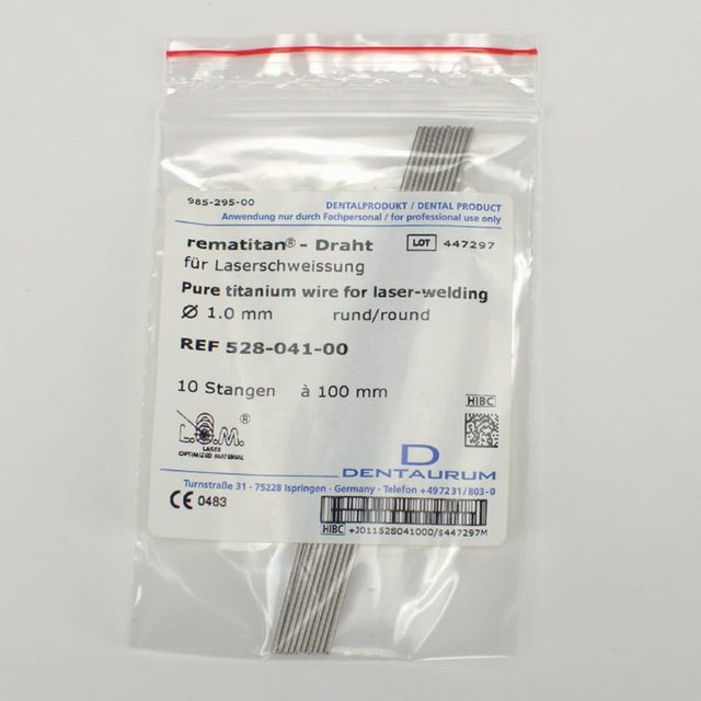 Reintitandraht 1,0mm rund Stg. 10St