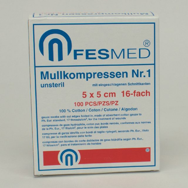 Mullkompressen unst.16-F.5x5  100St