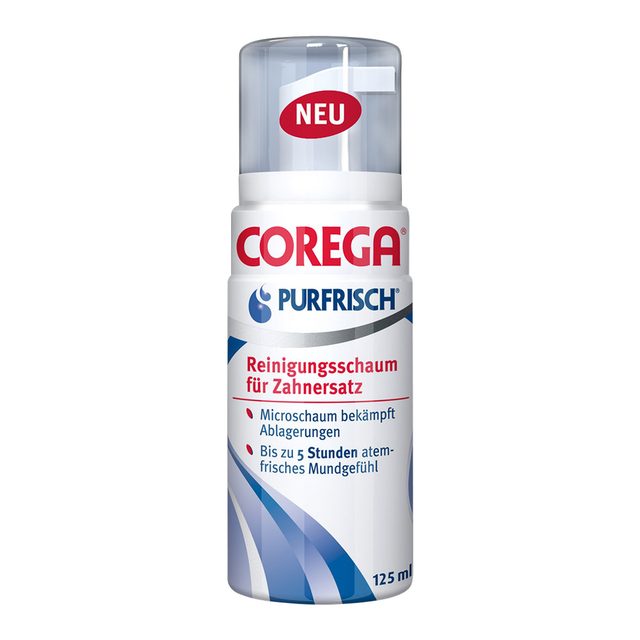 Corega Purfrisch Reinigungsschaum, 125 ml