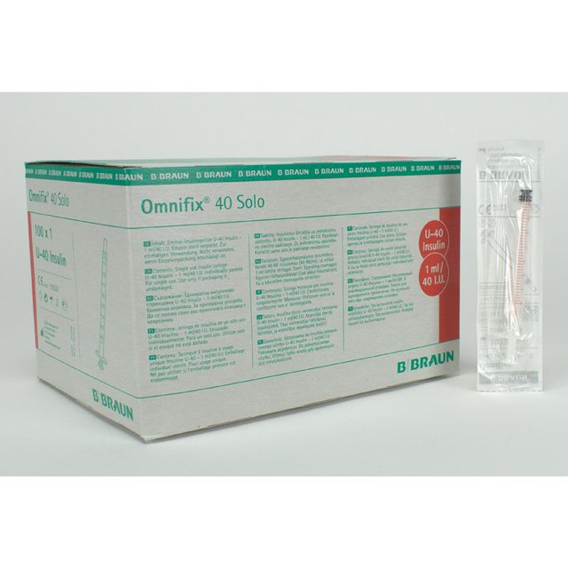Omnifix Insulin 40 i.U. 1 ml, 100 Stück