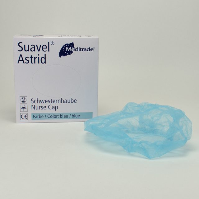 OP-Haube Bouffant blau  100St