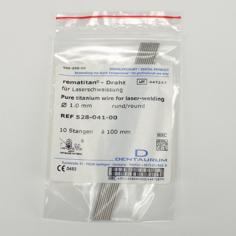 Reintitandraht 1,0mm rund Stg. 10St