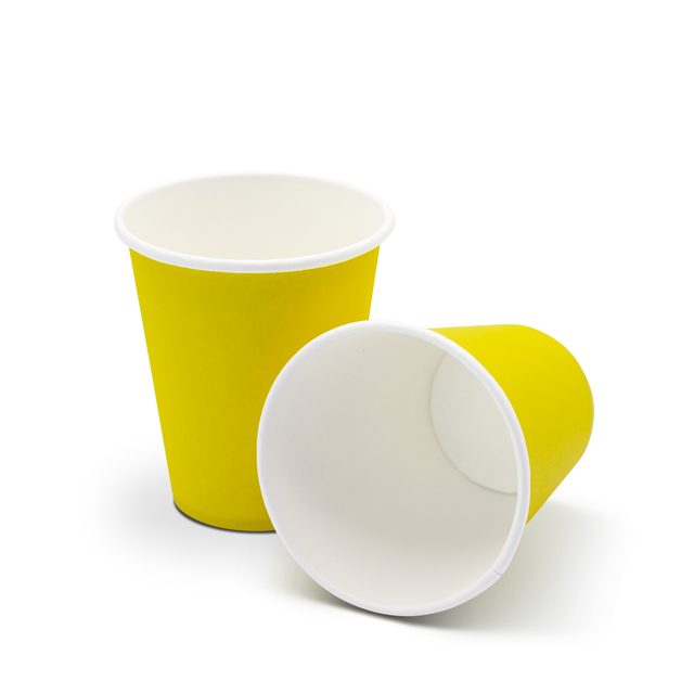 Mundspülbecher Papier 180ml gelb