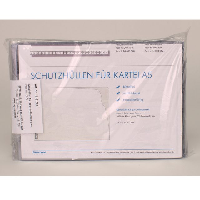 Karteihüllen O+S offen Bey A5 100St