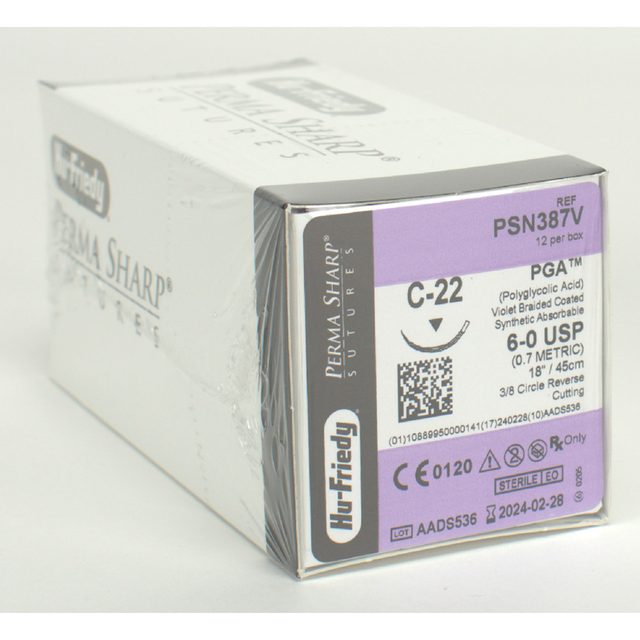 Nahtmaterial PGA 6-0 PSN387V Dtz