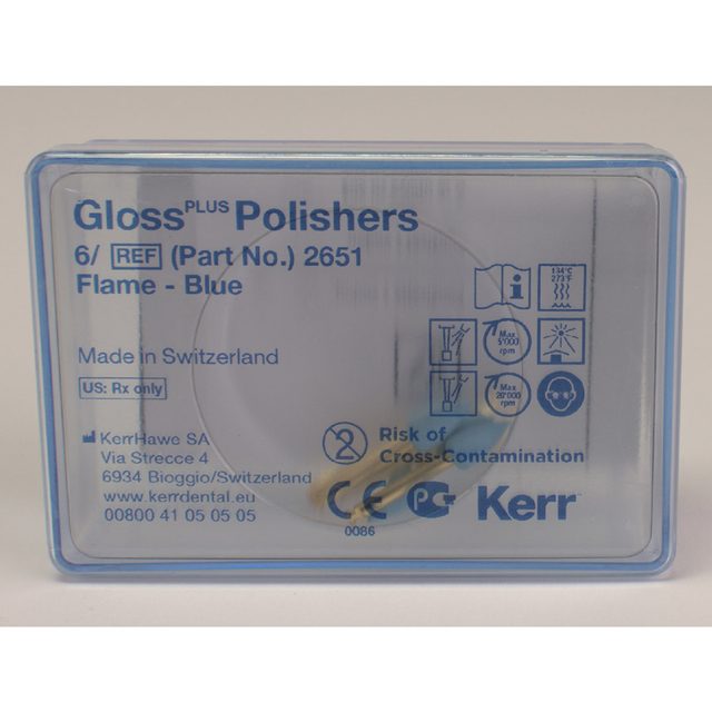 Gloss plus Polierer Flamme, 6 Stück