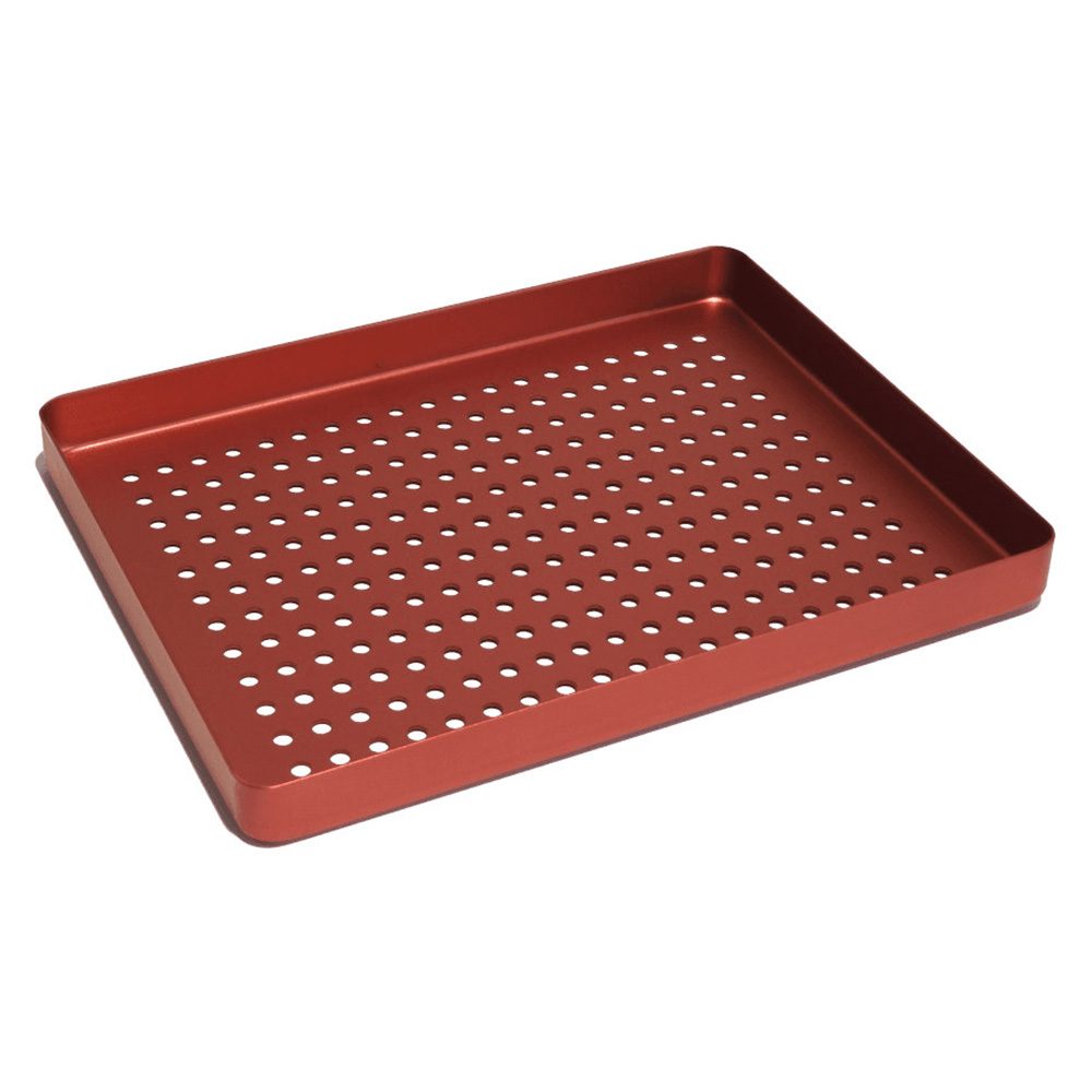 Mini-Tray Boden gelocht rot St