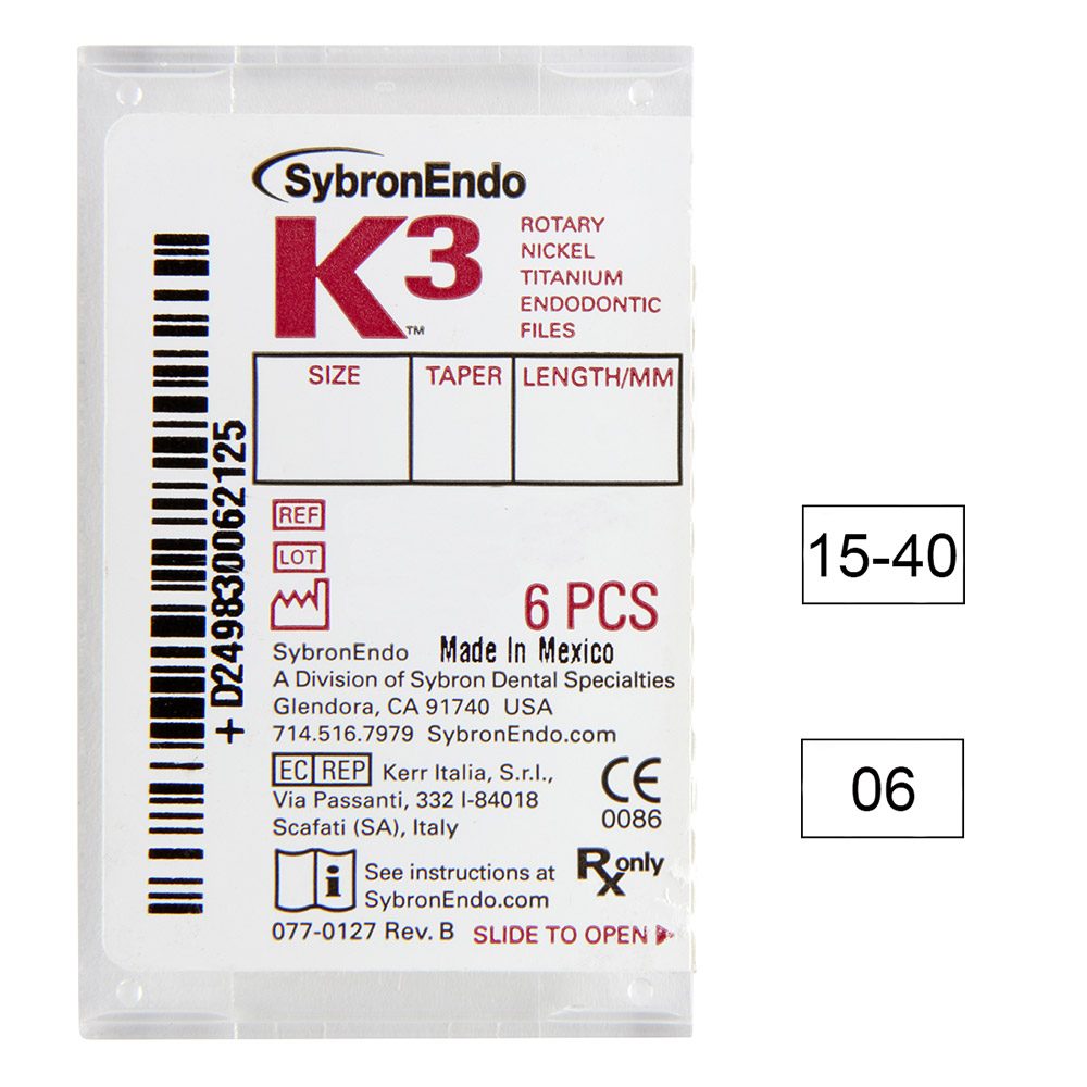 K3 NiTi-Files .06 Gr.15-40 21mm 6St