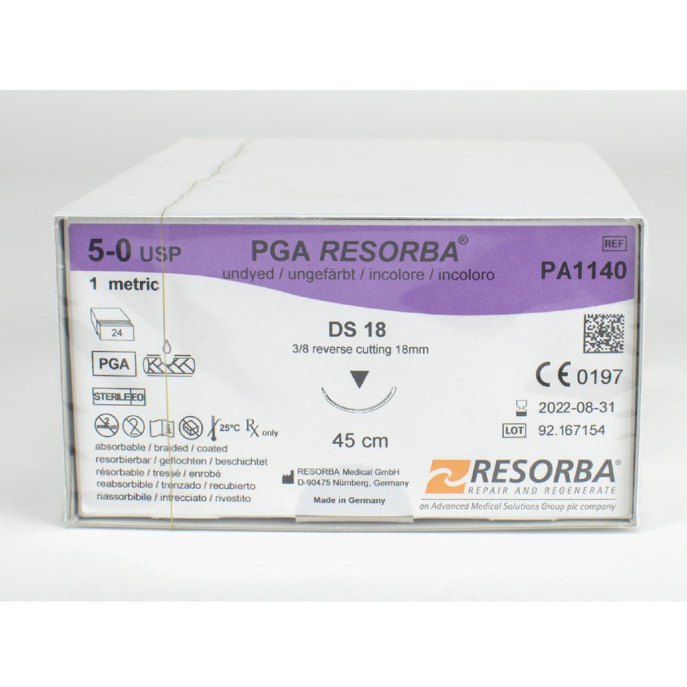 Resorba PGA ungefärbt 5/0 DS18 2Dtz