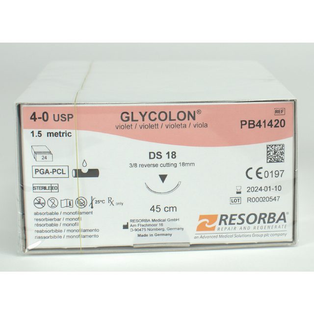 Glycolon violett 4/0 DS18  2Dtz
