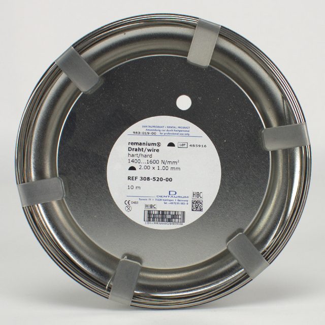 Remanium Draht hart 2,00x1,00mm Rl