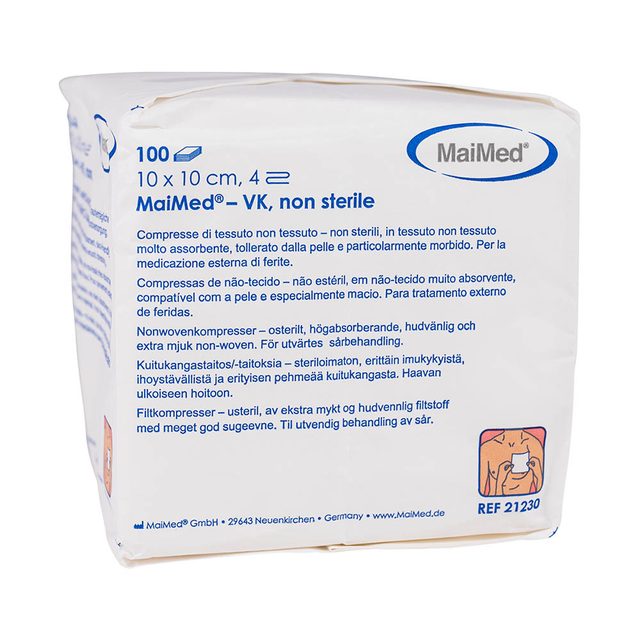 Vlieskompressen 10x10 4-f.unsteril 100St