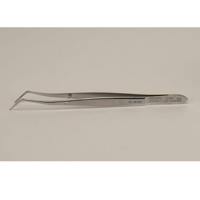 Pinzette Meriam ger. gebogen 16cm St