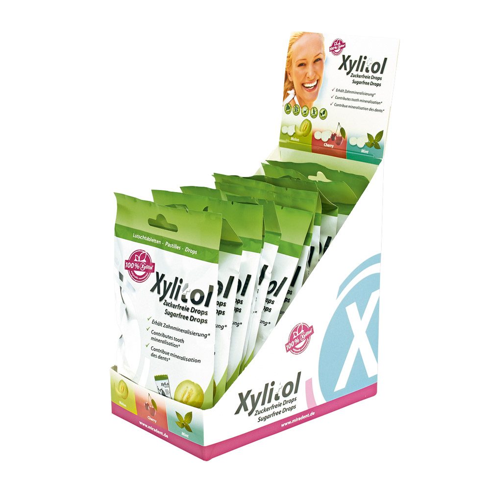 Xylitol Drops melone Display 12St