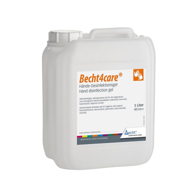 Becht4care Händedesinfektionsgel, 5L Kan