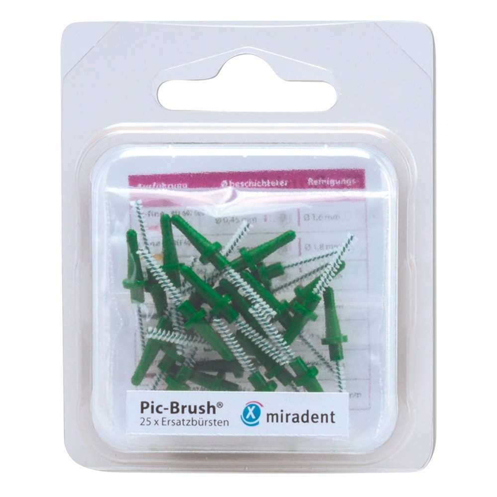 Pic Brush Ersatzbürsten grün, 25 Stück