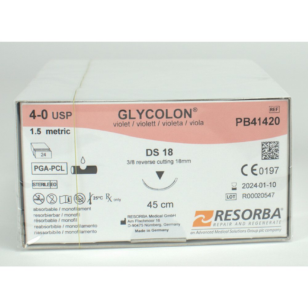 Glycolon violett 4/0 DS18  2Dtz