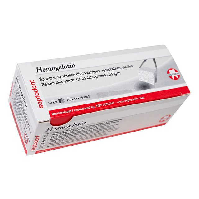 Hemogelatin Schwamm steril 10 x 10 x 10 mm, 24 Stück Packung