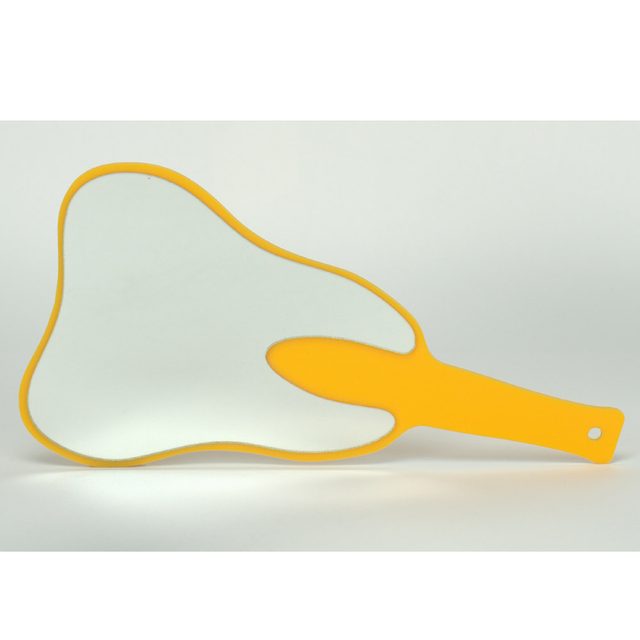 Handspiegel Zahn gelb Länge 27cm St