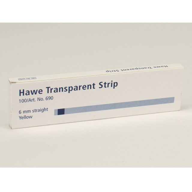 Transparent Strips gerade 6 mm 690, 100 Stück