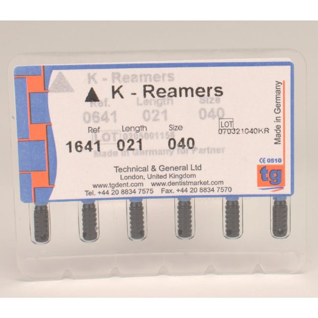 tg K-Reamers 21mm Size 040 6pcs