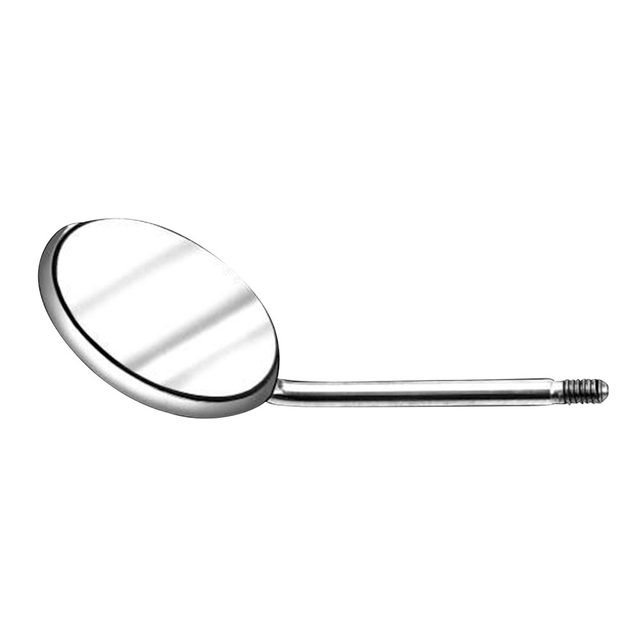 Mundspiegel Rhodium plan 24 mm 478/5, 12 Stück