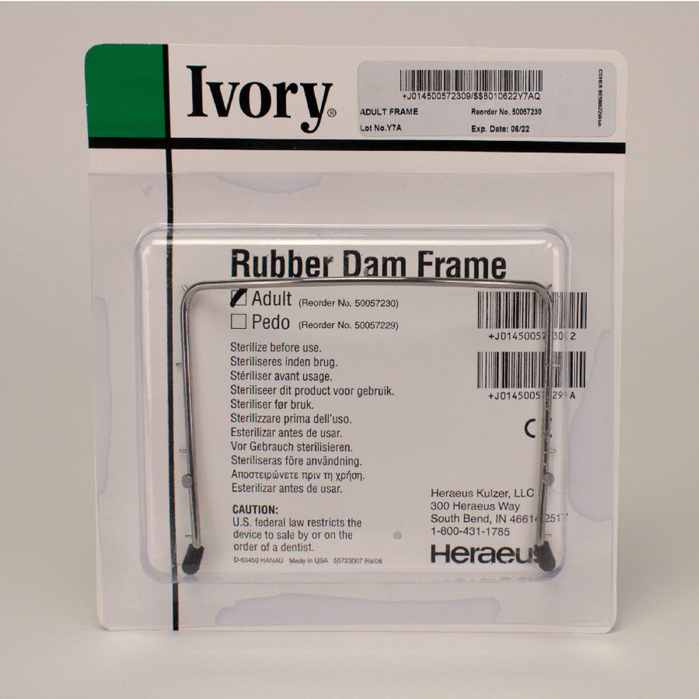 Kofferdam Rahmen Ivory Erwachsen 6 x 6, Stück