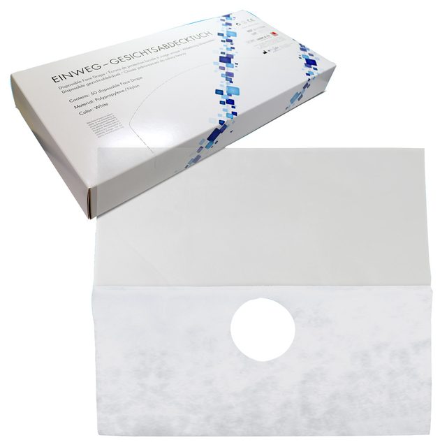 Einweg-Gesichtsabdecktuch weiss 50St