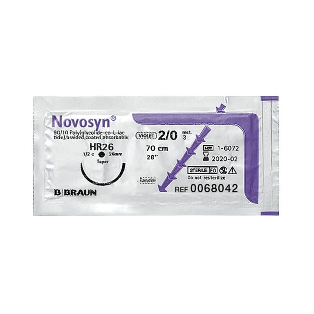 Novosyn violett HR10 5/0 70cm Dtz