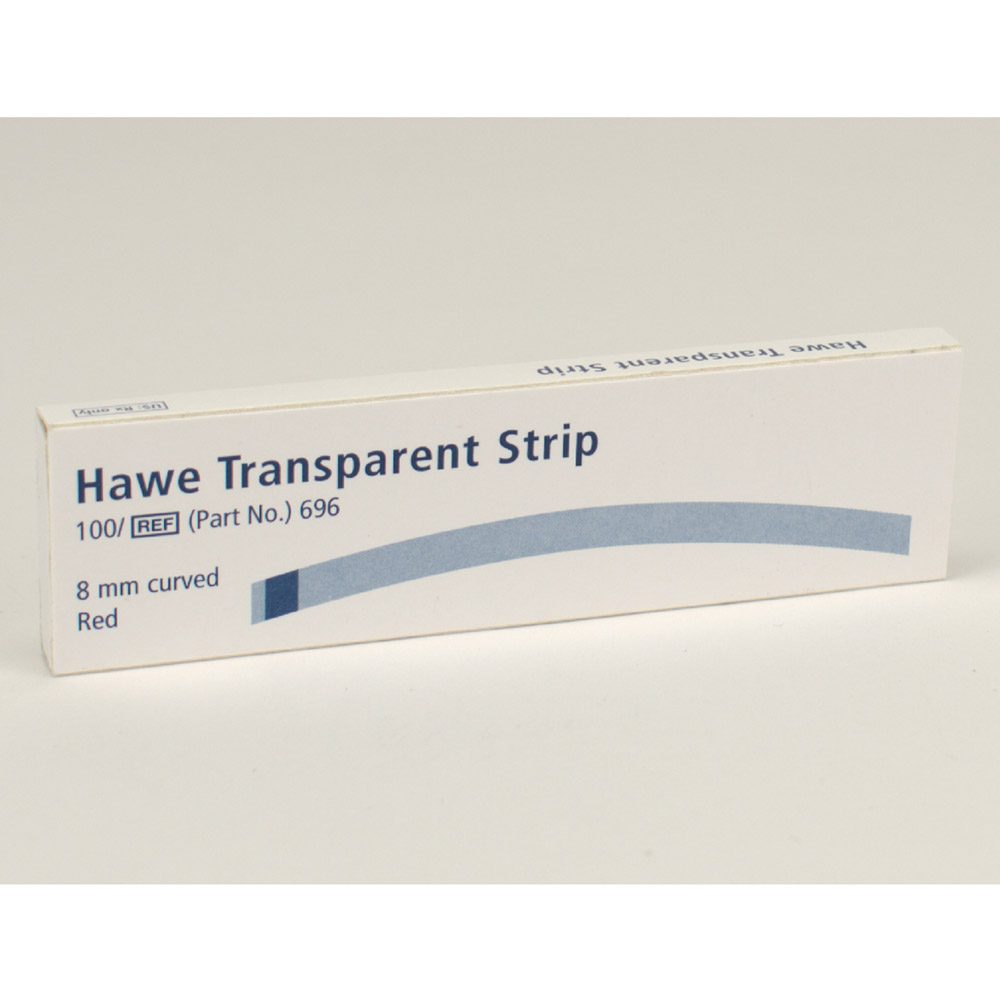 Transparent Strips gebogen 8 mm 696, 100 Stück