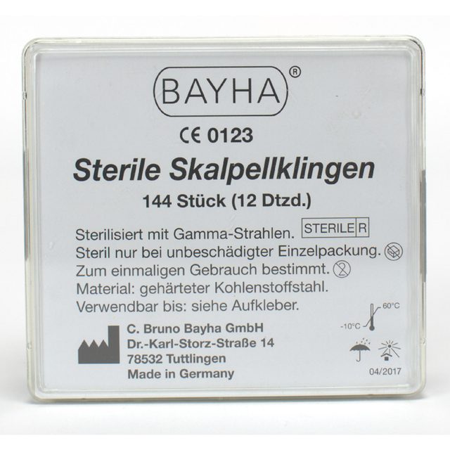Bayha Skalpellkl. steril Fig.15   144St