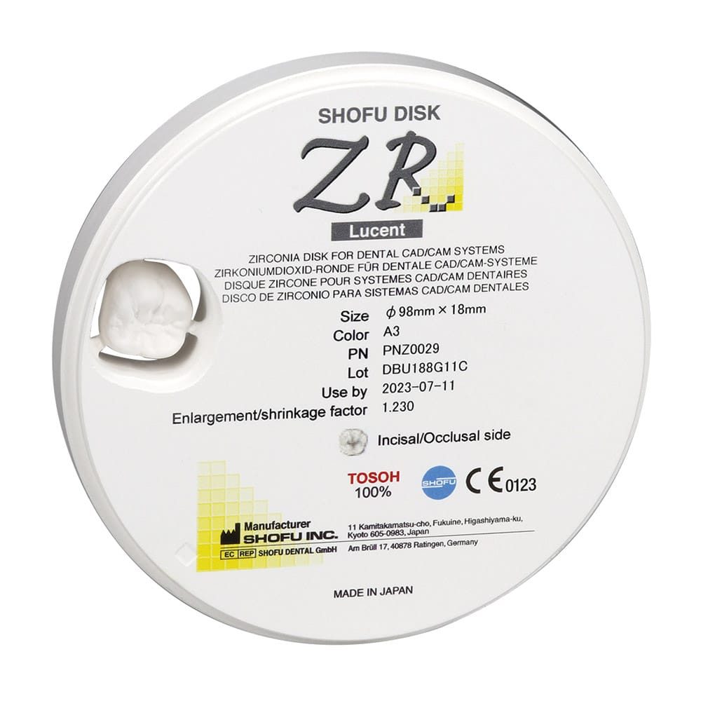 Shofu DISK ZR Lucent 18mm A3 St
