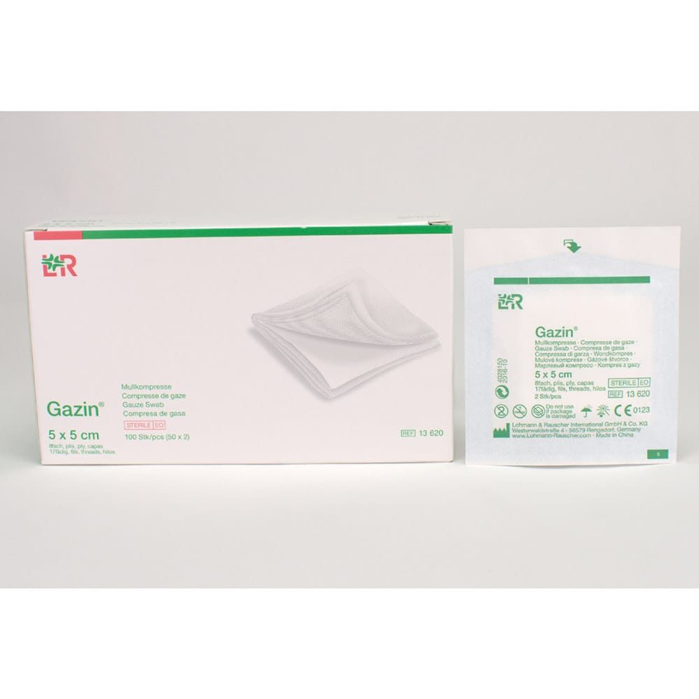 Gazin Mullkompressen 5x5cm 8F 100St