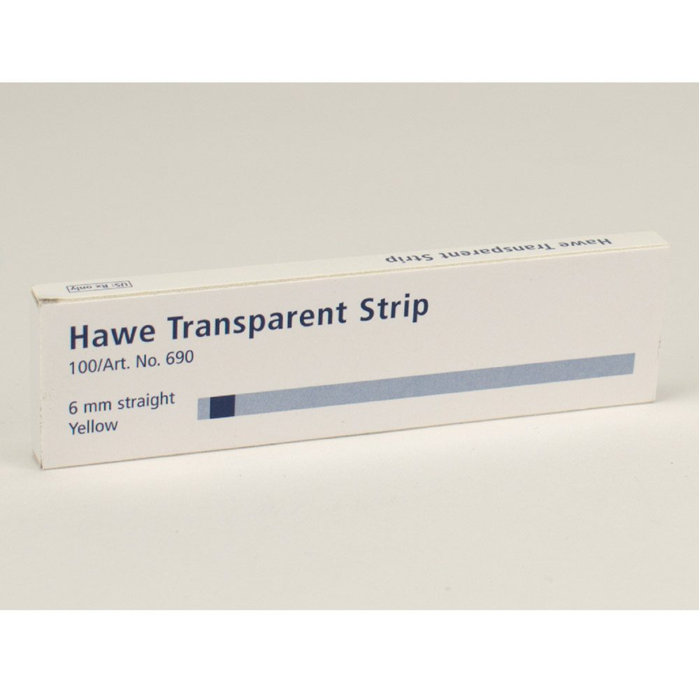 Transparent Strips gerade 6 mm 690, 100 Stück