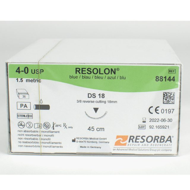 Resolon Monofil blau 4/0 DS18  3Dtz