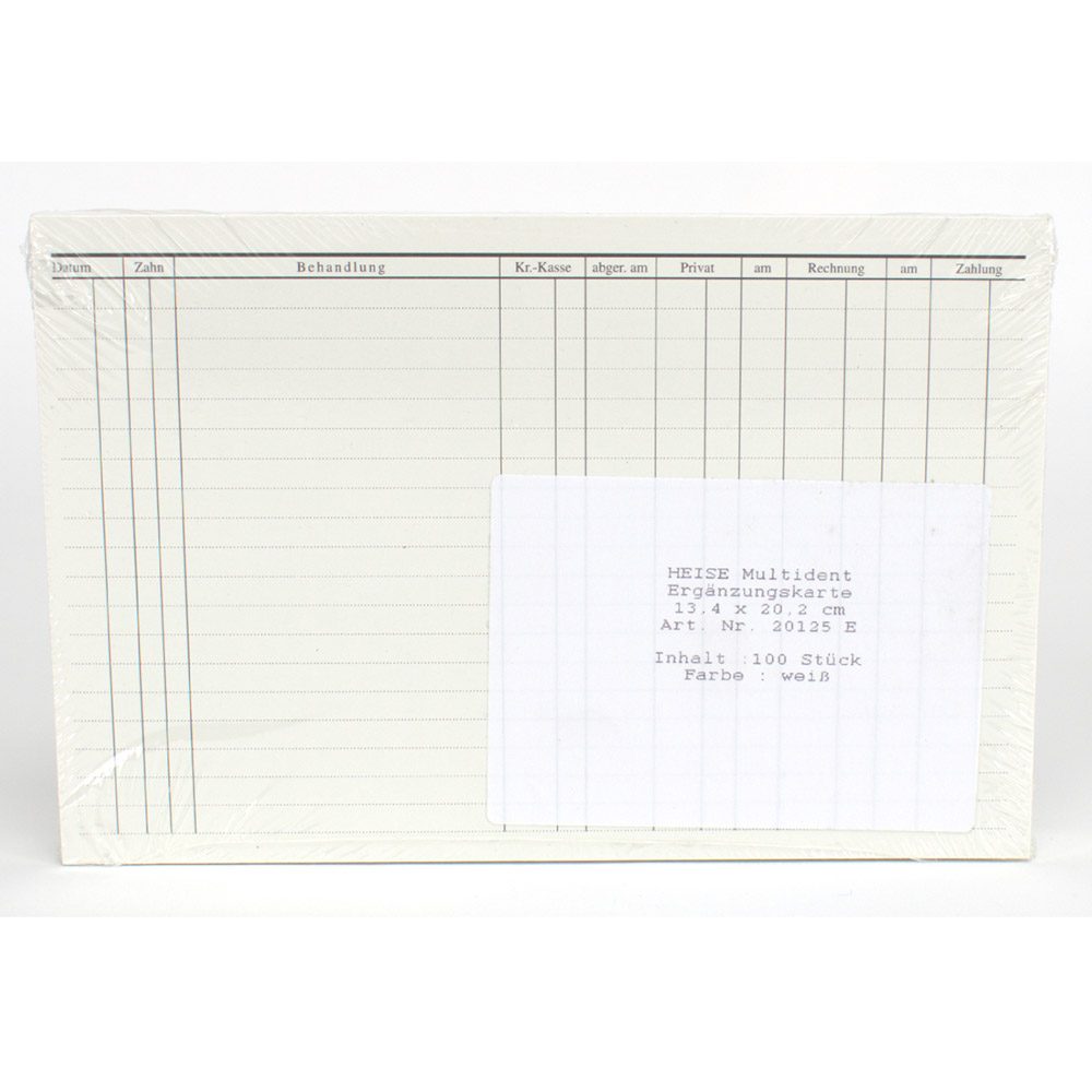 Multident Karten weiss 100 St