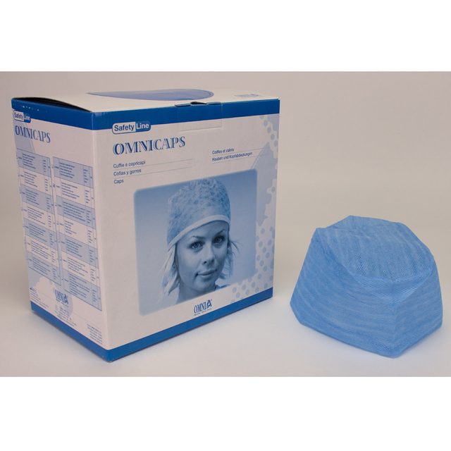 OP-Haube Omnicap azurblau 100St
