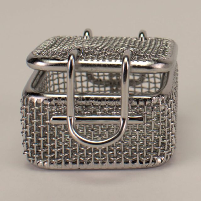 Kleinteilesieb m. Deckel 40x40x20mm St