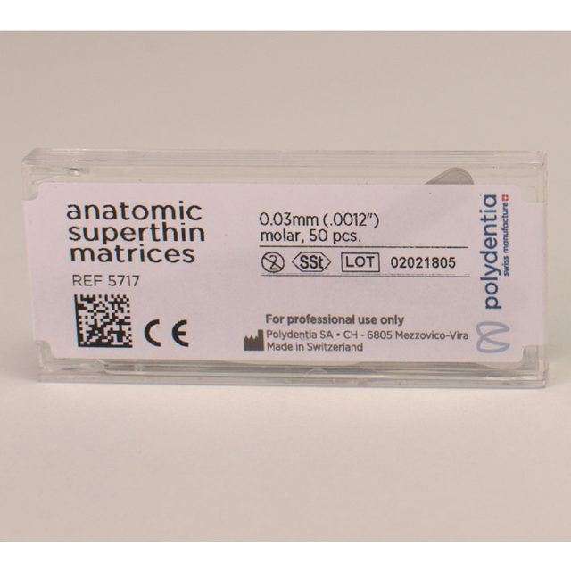 Matrizen Superdünn 0,03 mm 6,3 Molar, 50 Stück