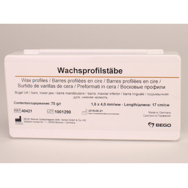 Wachsprofilstäbe 1,6x4,0mm 75g