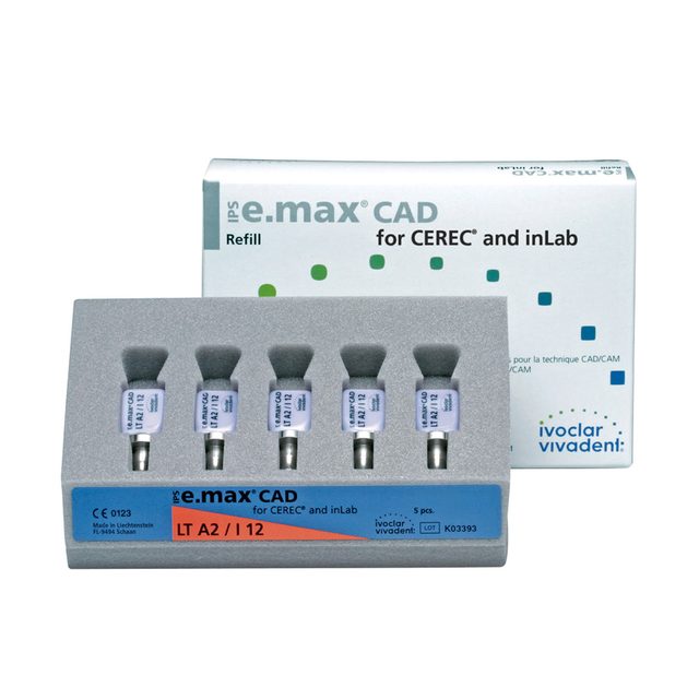 IPS e.max CAD Cerec/Inlab LT A3 C14, 5 Stück