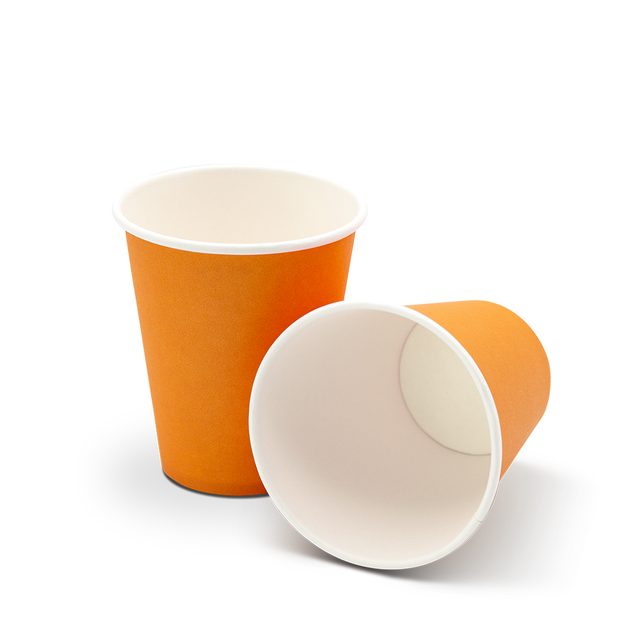 Mundspülbecher Papier 180ml orange